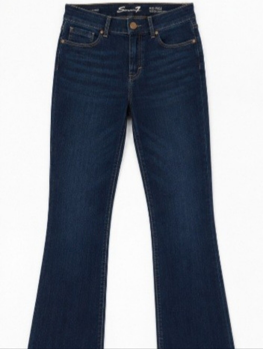Seven7 Mid Rise Micro Bootcut Jeans Dark Wash Size 4